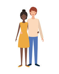 young couple avatar character