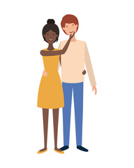 young couple avatar character