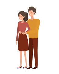 young couple avatar character