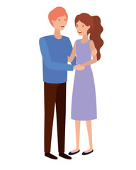 young couple avatar character