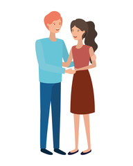 young couple avatar character