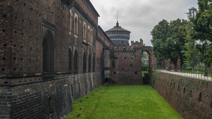 castle trench with inner wall and defense wall