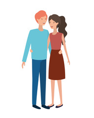 young couple avatar character