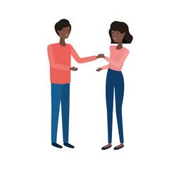 young couple avatar character