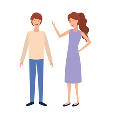 young couple avatar character