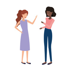 young women standing avatar character