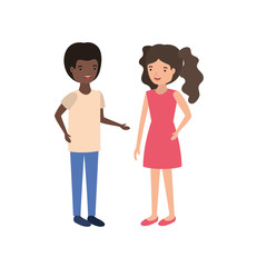 young couple avatar character