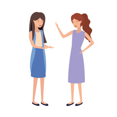young women standing avatar character