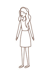 young woman avatar character