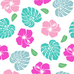 トロピカル模様　シームレス