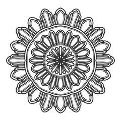 mandala flower illustration vector