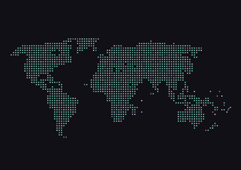 Global network connection. World map point and line composition concept of global business. Vector Illustration