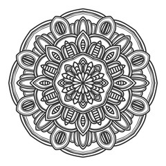 mandala flower illustration vector