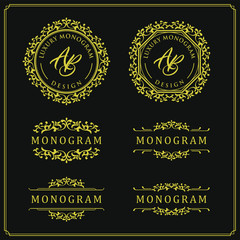 Luxury design set for wedding and decoration