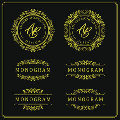 Luxury design set for wedding and decoration