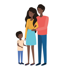 parents couple with son avatar