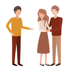Fototapeta premium group of people avatar character