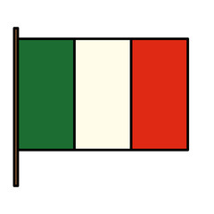 mexican flag isolated icon
