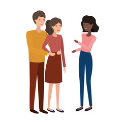 Fototapeta premium group of people avatar character