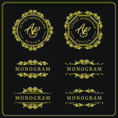 Luxury design set for wedding and decoration