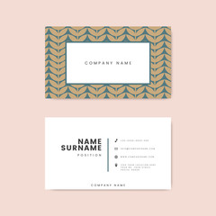 Fototapeta premium Botanical floral business card illustration