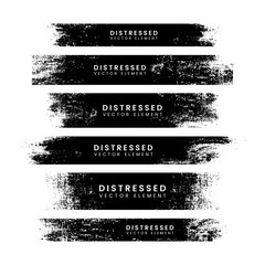 Distressed black stroke banners © Rawpixel.com