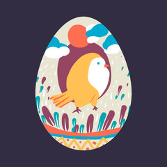 Easter egg design illustration