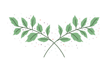 branch with leaf isolated icon