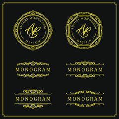 Luxury design set for wedding and decoration