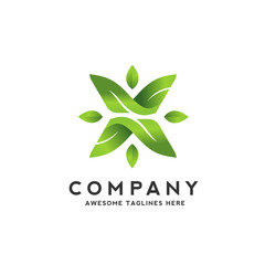 creative Design shape of leaf abstract organic logo. Leaf logo Eco graphic creative template. 