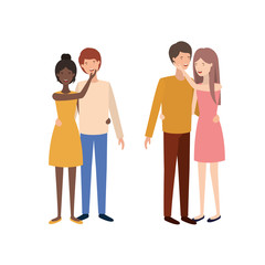 Obraz premium group of people avatar character