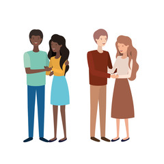Obraz premium group of people avatar character