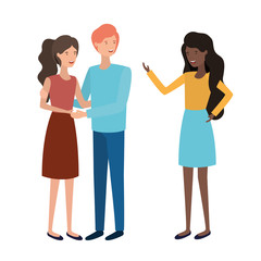 Obraz premium group of people avatar character