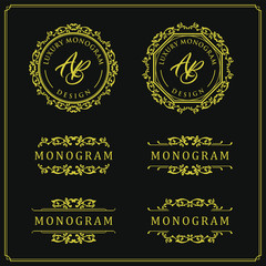 Luxury design set for wedding and decoration