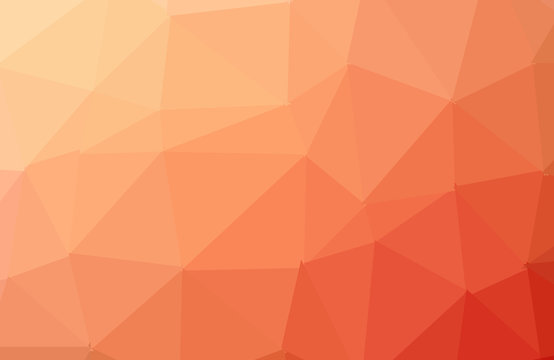 Light Orange vector triangle mosaic background. Brand-new colored illustration in blurry style with gradient. A new texture for your design.