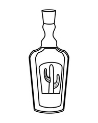 tequila bottle isolated icon