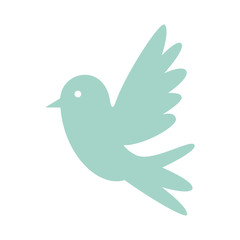 cute dove flying icon