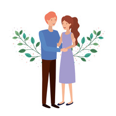 young couple avatar character