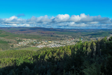 Fototapeta na wymiar panoramic view of rural landscape