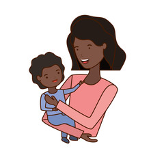 woman with baby avatar character