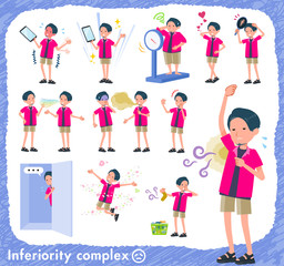 Fototapeta premium flat type pink shirt man_complex