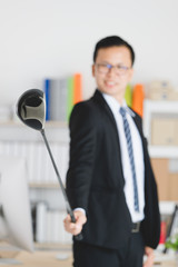 Fototapeta premium Asian businessman at office
