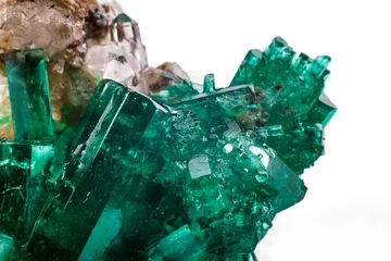 Poster emerald crystals natural gemstone for jewetry , stone hight quality rough raw emerald  © photoworld