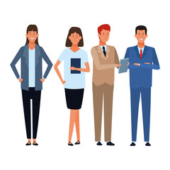 business people avatar cartoon characters