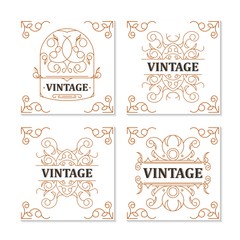 Vintage Label Frame Ornamental Design
