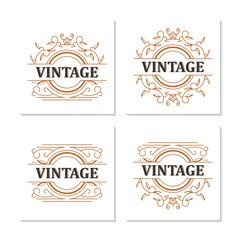 Vintage Label Frame Ornamental Design