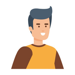 young and casual man character