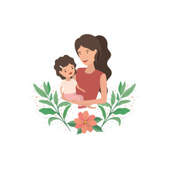 woman with baby avatar character