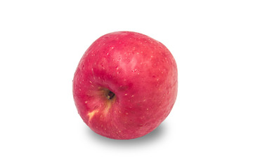 Fresh red apple isolated on  the white background. With clipping path.
