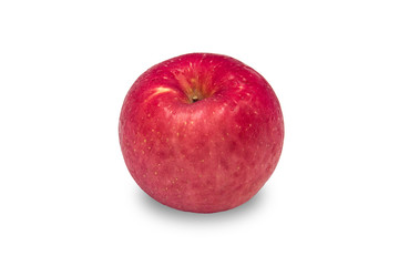 Fresh red apple isolated on  the white background. With clipping path.